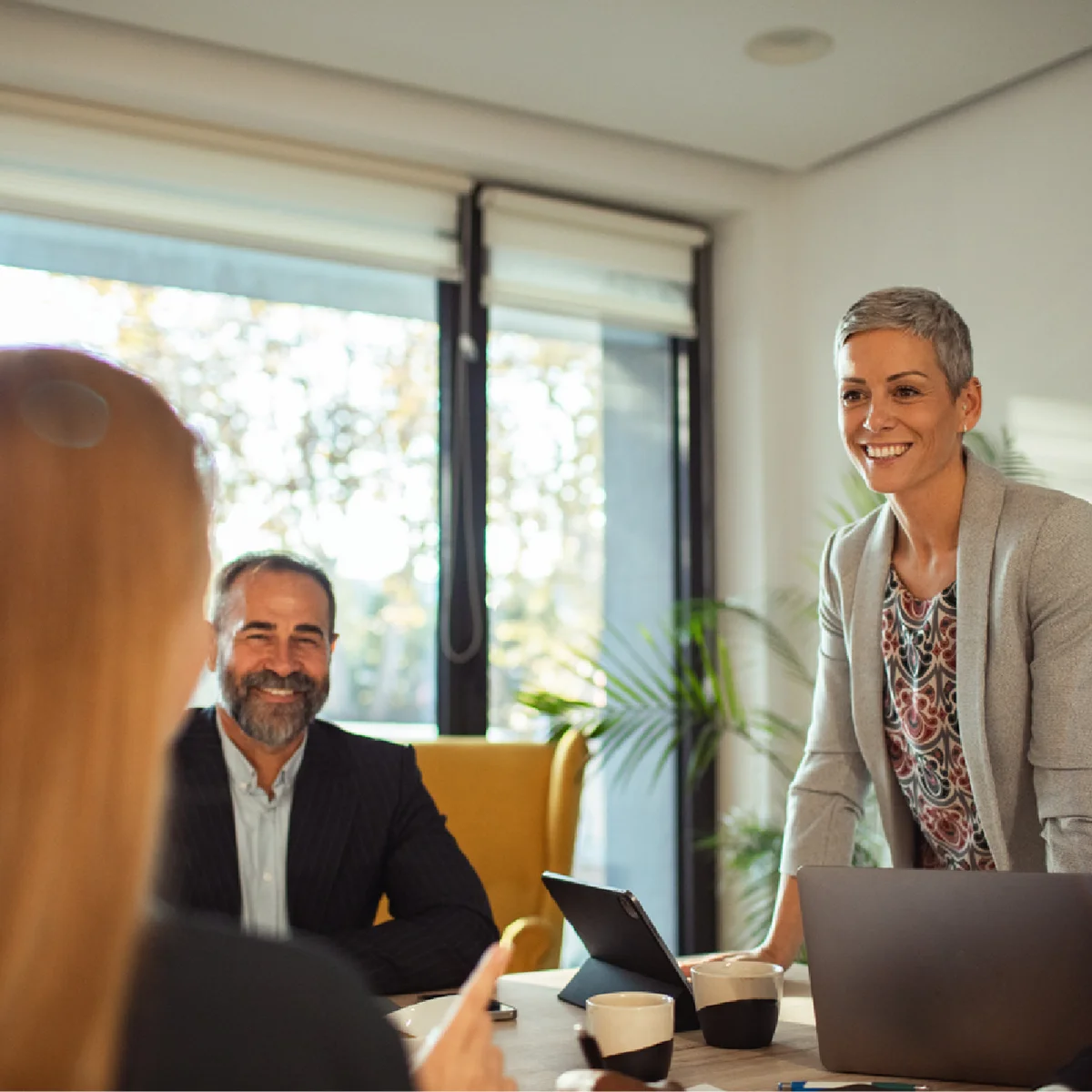 Professionals meeting around a table